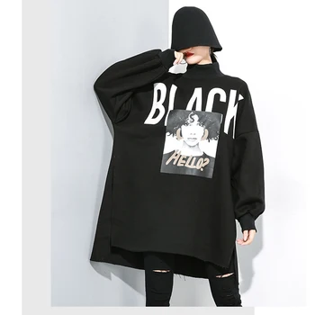 2019 Winter New Women's Pullover Printed Fleece Warm Fashion Personality Sweatshirt Loose Large Size Irregular Long Sweatshirt
2019 Winter New Women's Pullover Printed Fleece Warm Fashion Personality Sweatshirt Loose Large Size Irregular Long Sweatshirt