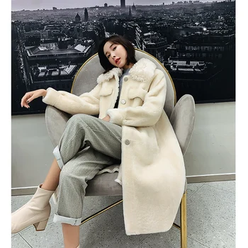 Winter Sheep Shearing Real Fur Coat Women Warm Long Jacket for Womens Clothing Abrigos Mujer Invierno 2020 ZT02 YY754 
Winter Sheep Shearing Real Fur Coat Women Warm Long Jacket for Womens Clothing Abrigos Mujer Invierno 2020 ZT02 YY754