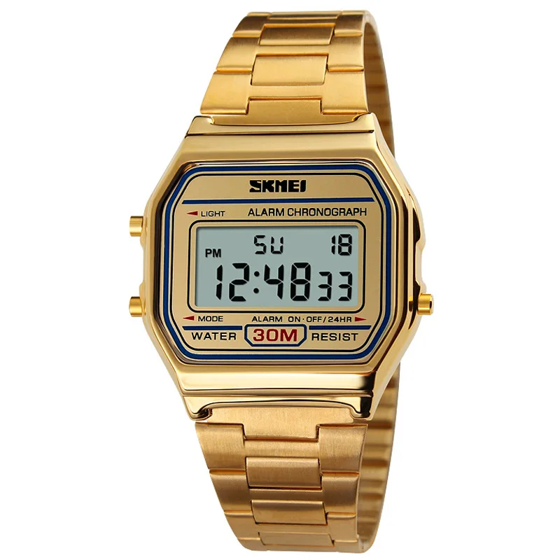 New Style Trend Gold Backlight Steel Belt Electronic Watch Timing Alarm Clock Adult Men Retro Small Square Phenotypic Watch
New Style Trend Gold Backlight Steel Belt Electronic Watch Timing Alarm Clock Adult Men Retro Small Square Phenotypic Watch