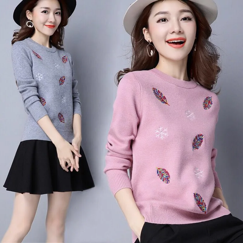 Korean Style Loose Sweater Women Pullover Casual Half Turtleneck Long Sleeve Knit Female Jumpers solid basic sweater | Женская одежда