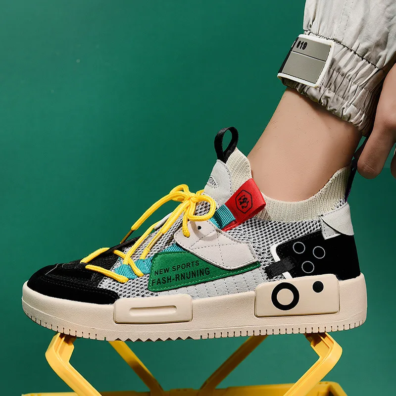 Men's Shoes New Fashion Colors Platform Breathable Mesh Sock Trainers Men Outdoor Hip-hop Male Sneakers Casual hommes chaussures
Men's Shoes New Fashion Colors Platform Breathable Mesh Sock Trainers Men Outdoor Hip-hop Male Sneakers Casual hommes chaussures