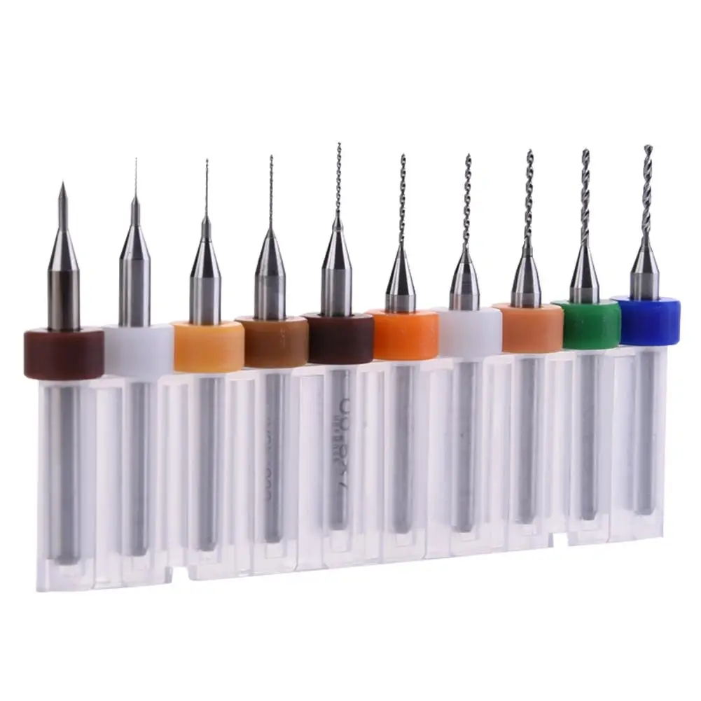 10pcs/Set 0.1mm-1.0 mm High Quality PCB Print Circuit Board Carbide Micro Drill Bits Tool mini drill Bit for SMT CNC
10pcs/Set 0.1mm-1.0 mm High Quality PCB Print Circuit Board Carbide Micro Drill Bits Tool mini drill Bit for SMT CNC