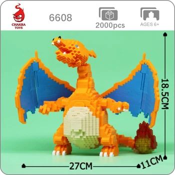 CHAKRA 6608 Charizard Dragon 3D Model 2080pcs Small Mini Diamond Blocks Bricks Building Toy for Children no Box
CHAKRA 6608 Charizard Dragon 3D Model 2080pcs Small Mini Diamond Blocks Bricks Building Toy for Children no Box