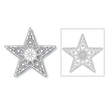 2020 New Pentagram Star Frame Heart and Snowflake Embossing Metal Cutting Dies For Making Greeting Card Scrapbooking No Stamps
2020 New Pentagram Star Frame Heart and Snowflake Embossing Metal Cutting Dies For Making Greeting Card Scrapbooking No Stamps