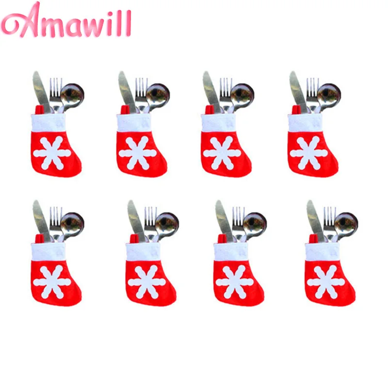 Amawill Mini Snowflake Christmas Stocking Tableware Bag Non-Woven Candy Pouch Bag Dinnerware Cover Xmas Tree Decorations 7D
Amawill Mini Snowflake Christmas Stocking Tableware Bag Non-Woven Candy Pouch Bag Dinnerware Cover Xmas Tree Decorations 7D