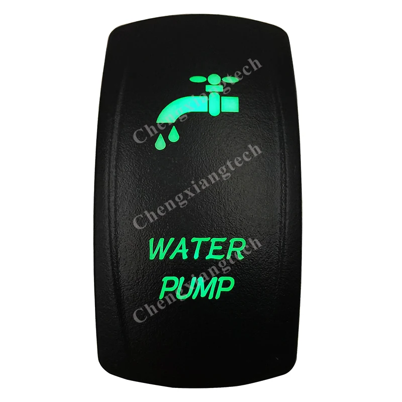 Тумблер для лодки, 12 В, 24 В, 5 Pin ВКЛ/ВЫКЛ, SPST, водяной насос, зеленый светодиод, водонепроницаемый, IP66 для Carling ARB 4X4 NARVA