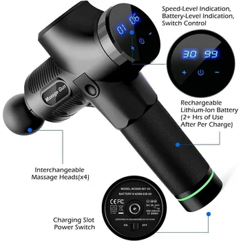 Electric Muscle Massage Gun Deep Tissue Muscle Massager Therapy Body Fascial Massage Relax Exercise Fitness Shaping Pain Relief
Electric Muscle Massage Gun Deep Tissue Muscle Massager Therapy Body Fascial Massage Relax Exercise Fitness Shaping Pain Relief
