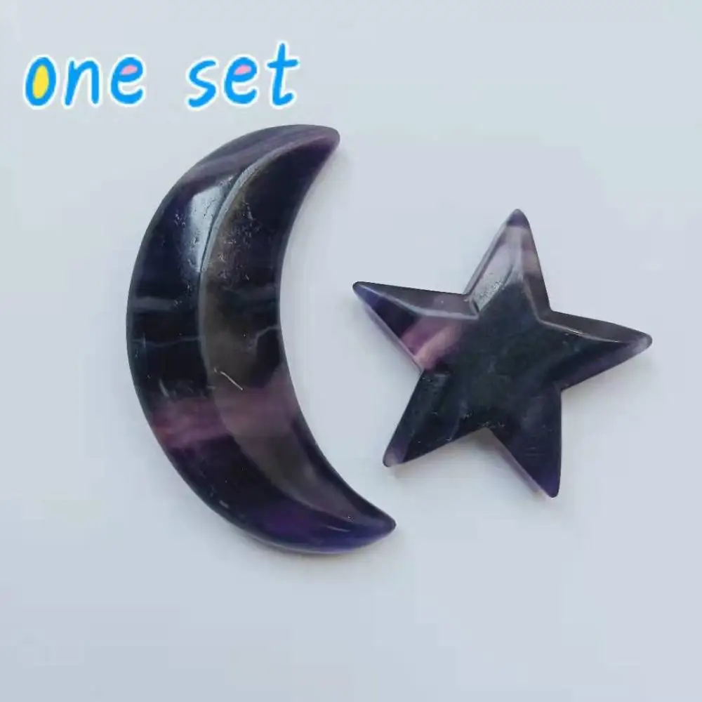 High Quality Around 6cm Rainbow Fluorite Moon and Star Shape Realistic Beauty Hand Polished For Gift &Home Decor WYQ
High Quality Around 6cm Rainbow Fluorite Moon and Star Shape Realistic Beauty Hand Polished For Gift &Home Decor WYQ