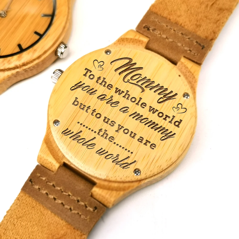 To My Mom-Engraved Wooden Watch Women Watch Automatic Quartz Watches Girl Wrist Maple Wood Watch
To My Mom-Engraved Wooden Watch Women Watch Automatic Quartz Watches Girl Wrist Maple Wood Watch