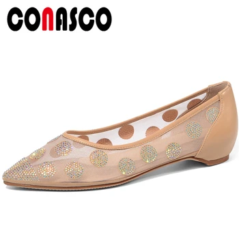 CONASCO Spring Summer New Arrival Women Flats Elegant Concise Casual Polka Dot Rhinestone Mesh Pointed Toe Flats Shoes Woman
CONASCO Spring Summer New Arrival Women Flats Elegant Concise Casual Polka Dot Rhinestone Mesh Pointed Toe Flats Shoes Woman