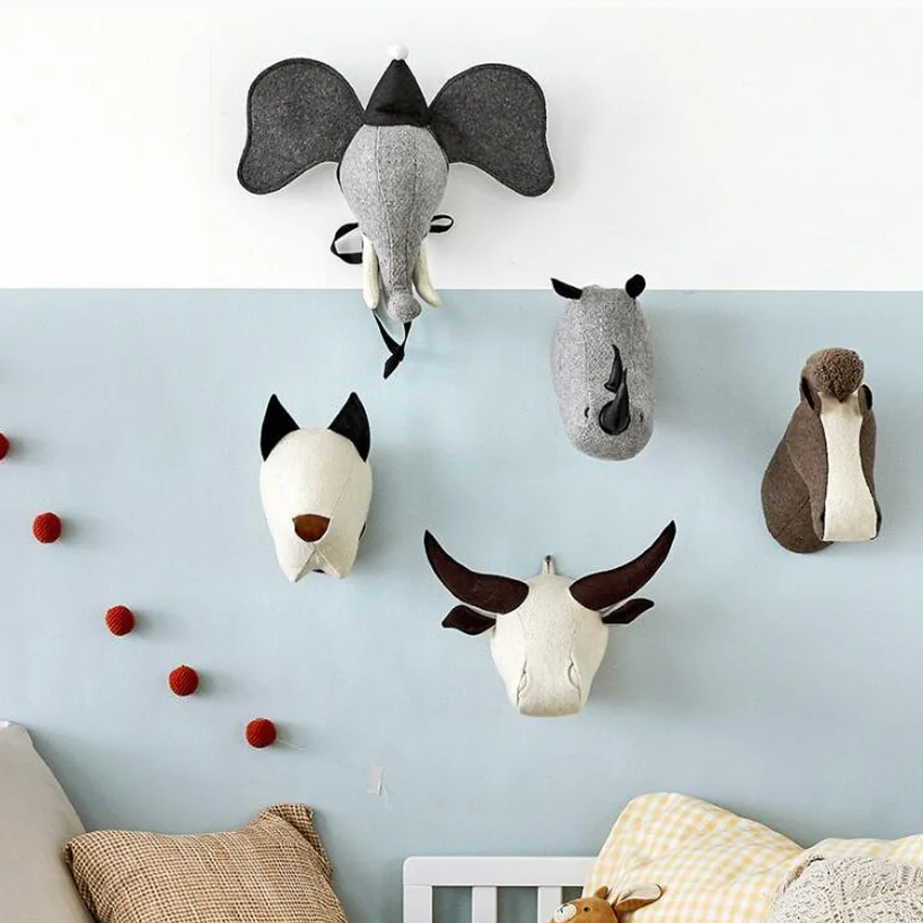 Simulation 3D Animal Head Elephant rhinoceros horse dog Stuffed Wall Hanging Decoration Hunting collection toy baby room doll
Simulation 3D Animal Head Elephant rhinoceros horse dog Stuffed Wall Hanging Decoration Hunting collection toy baby room doll