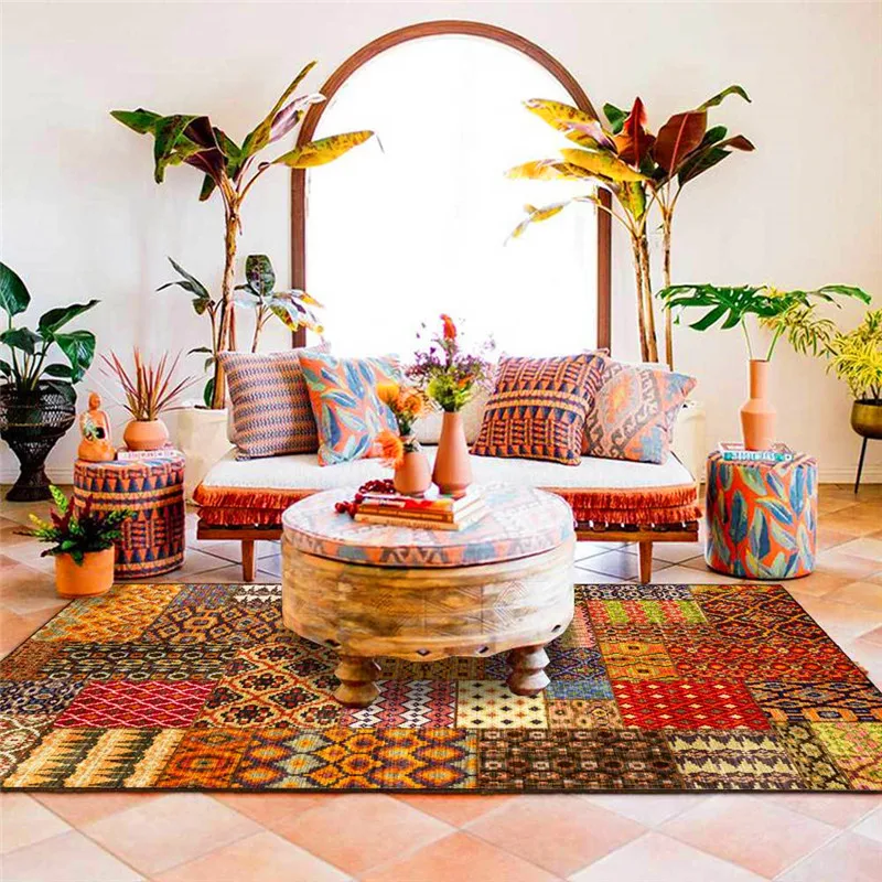 Bohemian National Wind Rugs Persian Geometric Multi-Color Panel Carpet Bedroom Living Room Bed Blanket Bathroom Kitchen FloorMat
Bohemian National Wind Rugs Persian Geometric Multi-Color Panel Carpet Bedroom Living Room Bed Blanket Bathroom Kitchen FloorMat