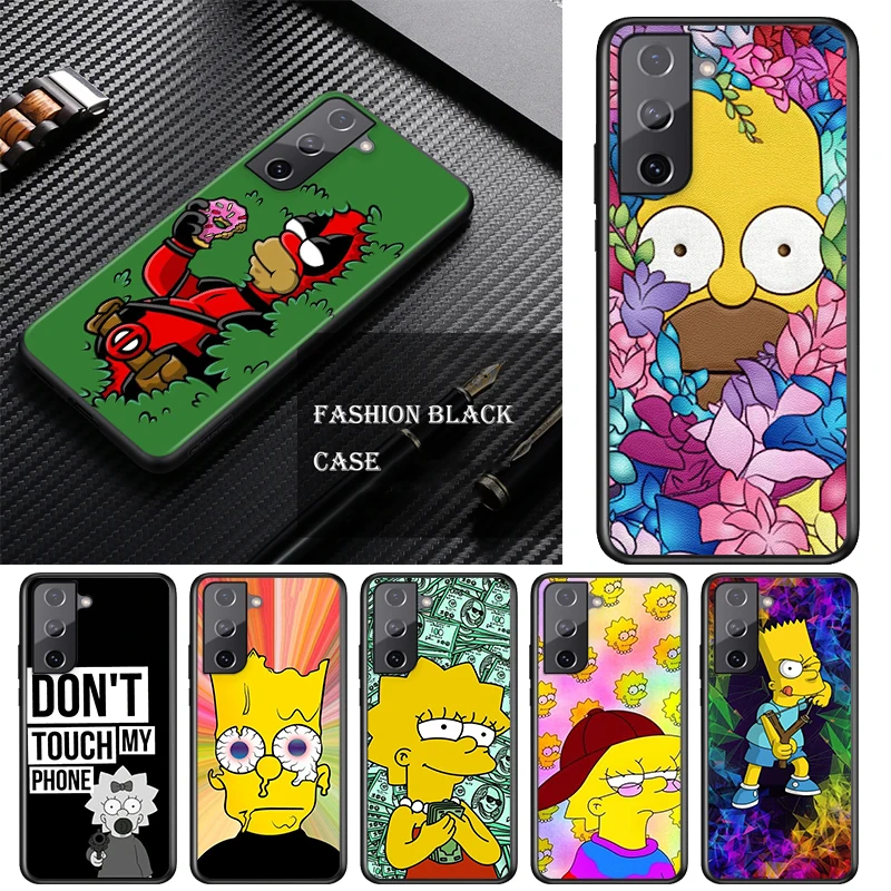 Классные Симпсоны для Samsung Galaxy S22 S21 S20 FE S10e S10 S9 S8 S7 S6 Ultra Plus Lite 5G Edge черный чехол
