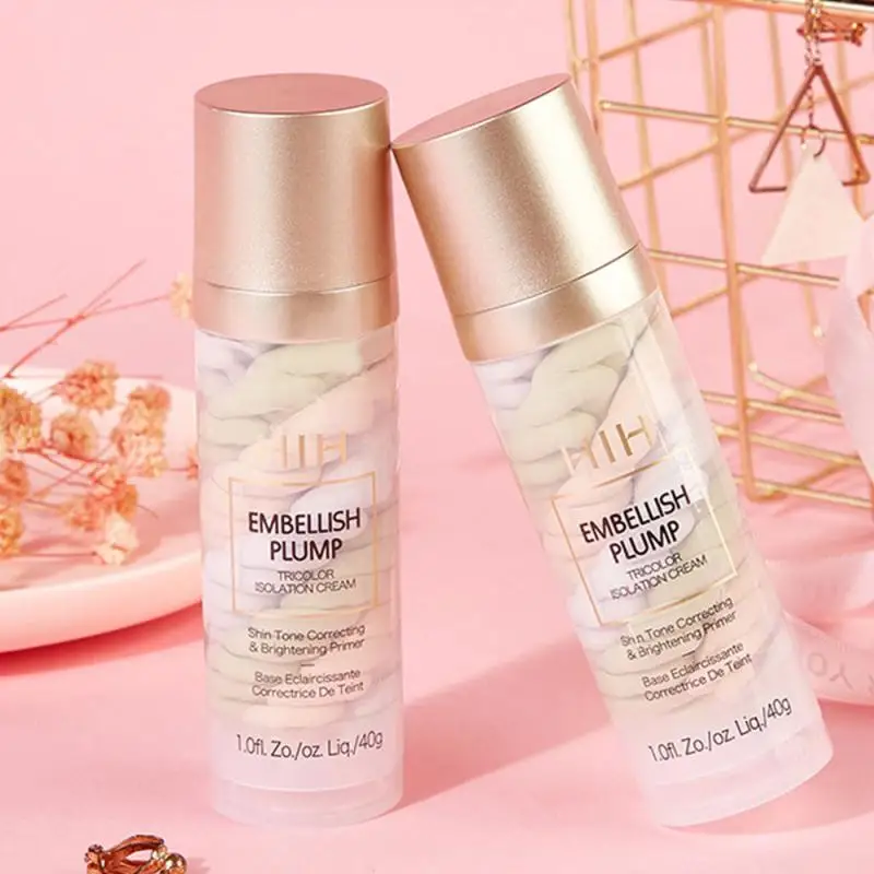 HIH Rainbow Tricolor Face Base Primer Oil Control Full Coverage Brighten Primer Waterproof Moisturizing Isolation Cream TSLM1
HIH Rainbow Tricolor Face Base Primer Oil Control Full Coverage Brighten Primer Waterproof Moisturizing Isolation Cream TSLM1