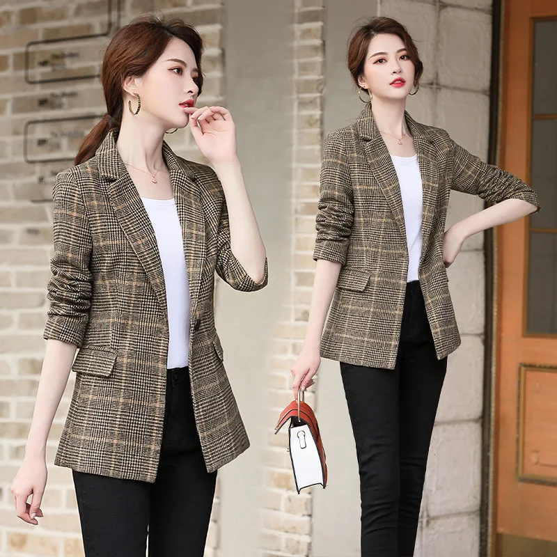 2019 Spring And Autumn New Style Korean-style Plaid Suit Jacket Women's Vintage Hong Kong Flavor Short Online Celebrity Suit Cas
2019 Spring And Autumn New Style Korean-style Plaid Suit Jacket Women's Vintage Hong Kong Flavor Short Online Celebrity Suit Cas