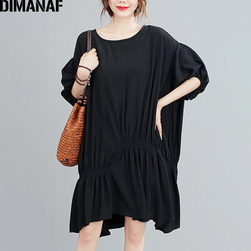 DIMANAF Summer Plus Size Dress Women Clothing Pleated Mermaid Loose Elegant Fashion Lady Sundress Vestidos Black Dress 5XL 6XL
DIMANAF Summer Plus Size Dress Women Clothing Pleated Mermaid Loose Elegant Fashion Lady Sundress Vestidos Black Dress 5XL 6XL