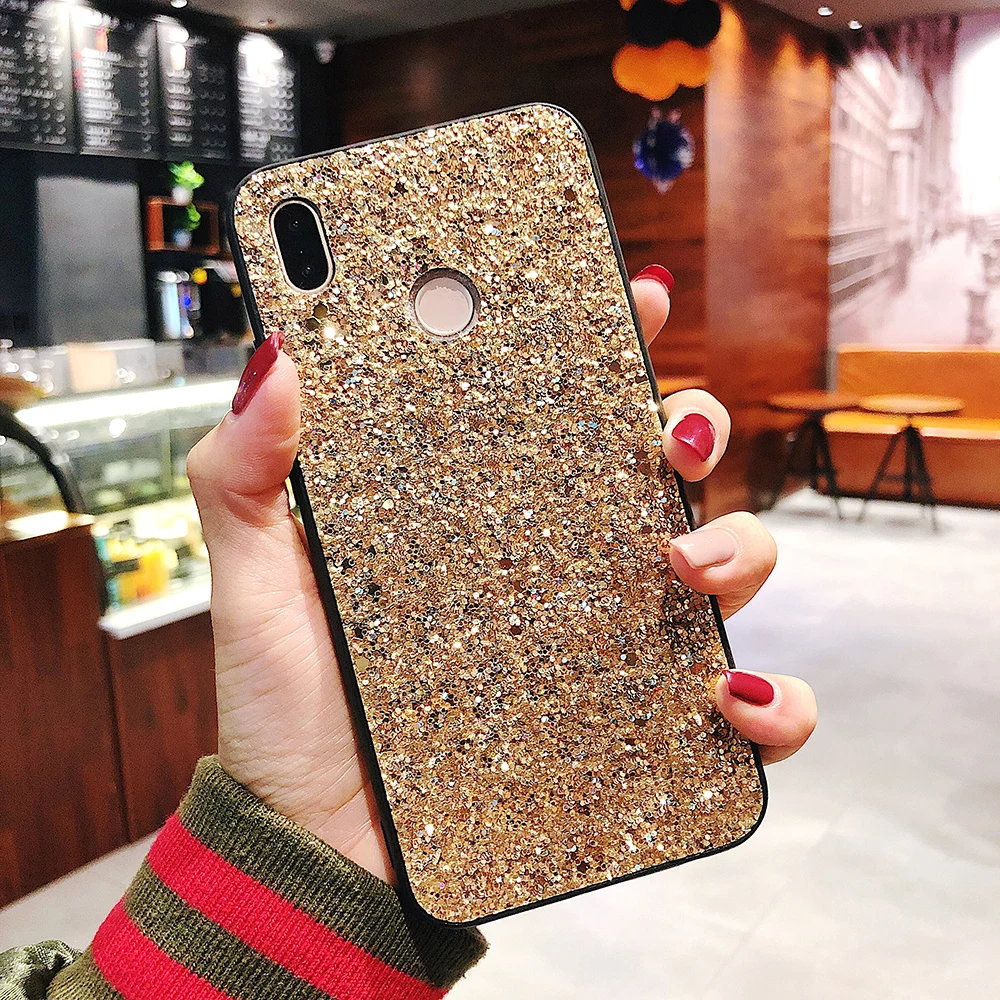 Bling Sequins Coque For Redmi 6 Pro Redmi 6A Redmi 4A Redmi Note 4X Redmi Note 5 Pro Xiaomi 8 6 6X 5X Luxury Golden Lines Cover (14)