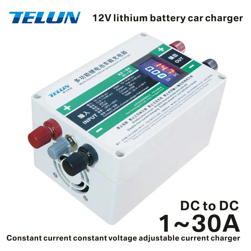 Автомобильное зарядное устройство TELUN 4 шнура 14 6-15 В 1 а ~ 30 А регулируемая литиевая