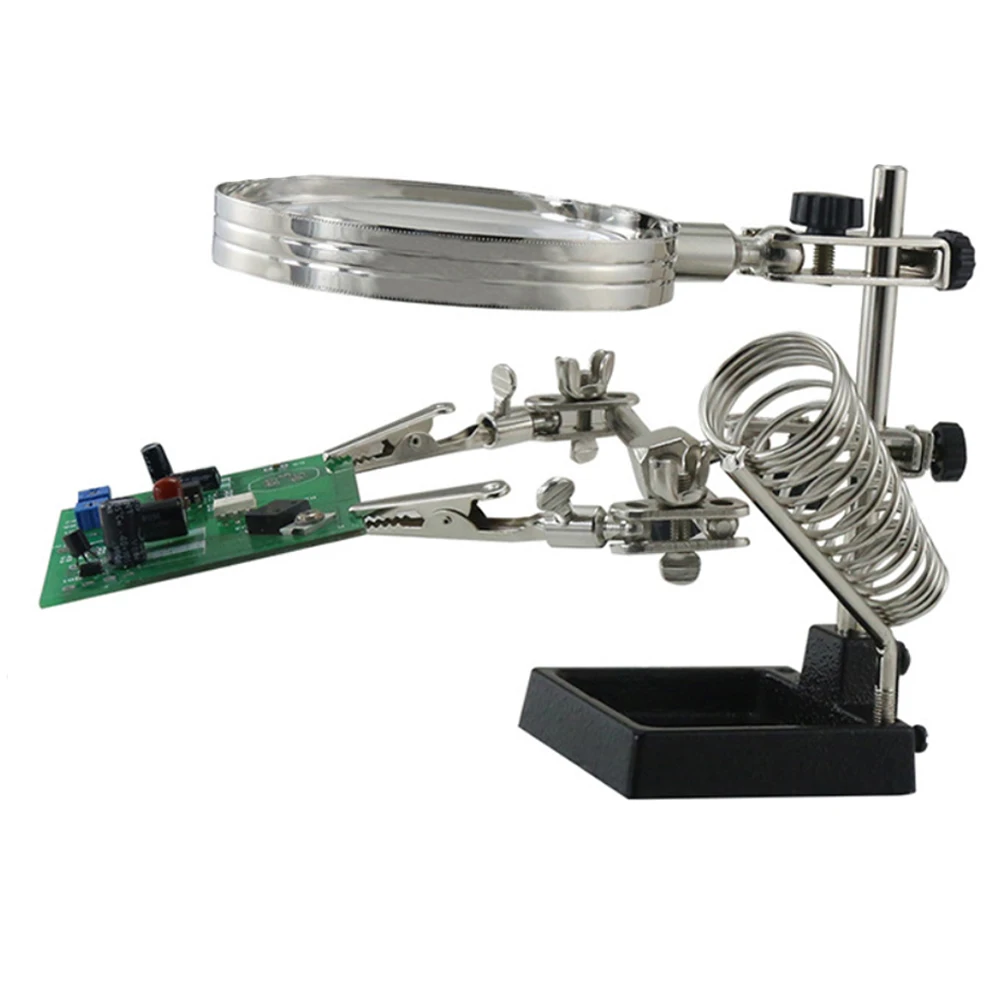 3-5X Height Adjustable Magnifier Clip Type Magnifying Glass Iron Base Jewelry Maintenance With Soldering Iron Frame BST-268Z
3-5X Height Adjustable Magnifier Clip Type Magnifying Glass Iron Base Jewelry Maintenance With Soldering Iron Frame BST-268Z