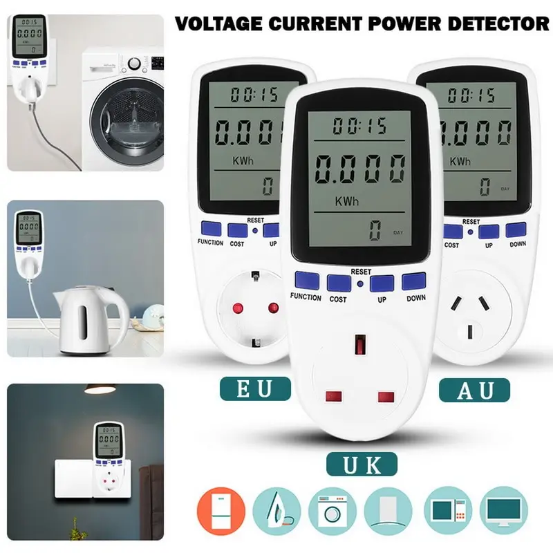 Smart Energy Meter Wattmeter EU US Plug Power Meter Watt Kwh Measuring Socket Analyzer Electricity Wattage Monitor
Smart Energy Meter Wattmeter EU US Plug Power Meter Watt Kwh Measuring Socket Analyzer Electricity Wattage Monitor