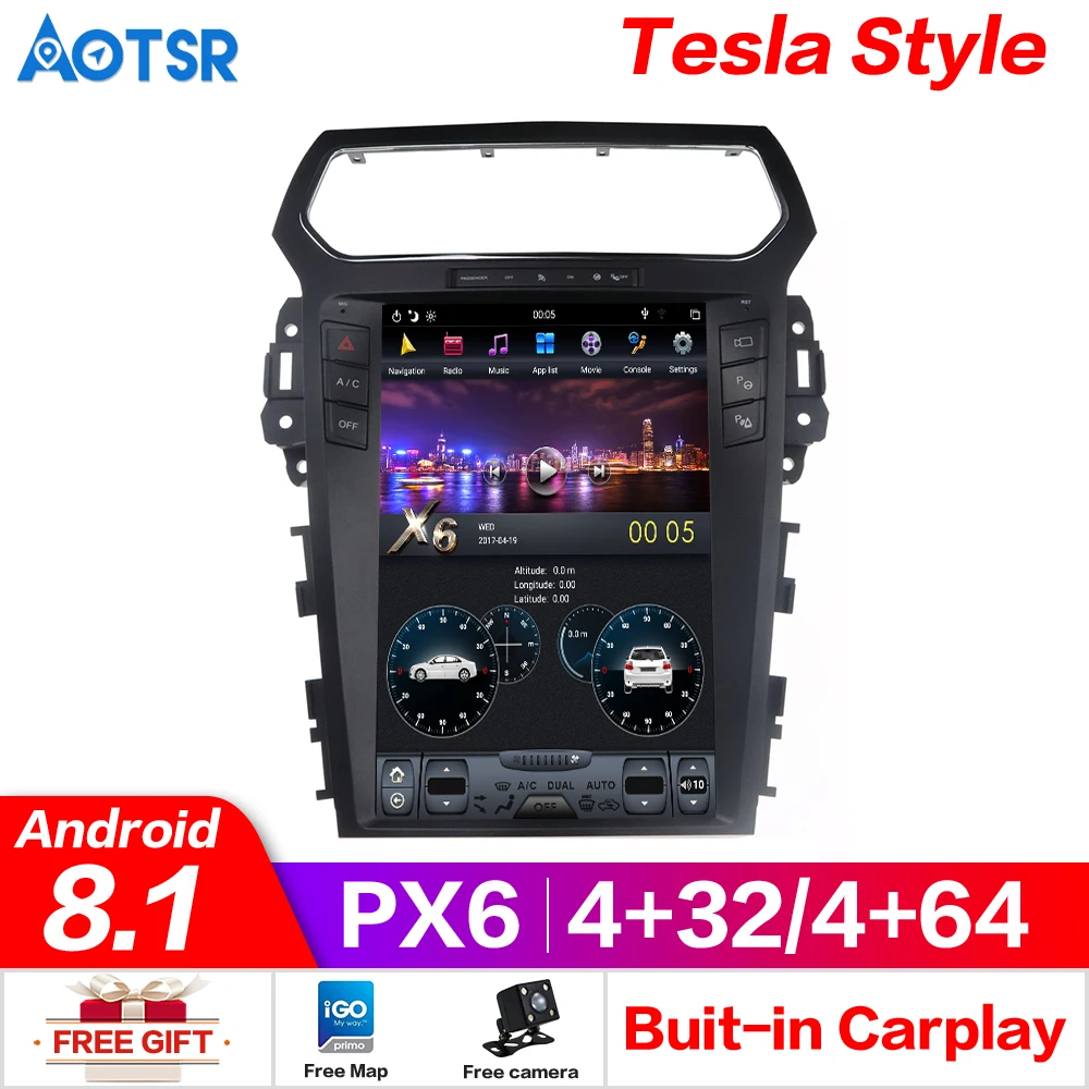 Tesla style Android 8.1 4+64G Car DVD Player GPS Navigation For Ford Explorer 2011+headunit multimedia audio radio tape recorder
Tesla style Android 8.1 4+64G Car DVD Player GPS Navigation For Ford Explorer 2011+headunit multimedia audio radio tape recorder