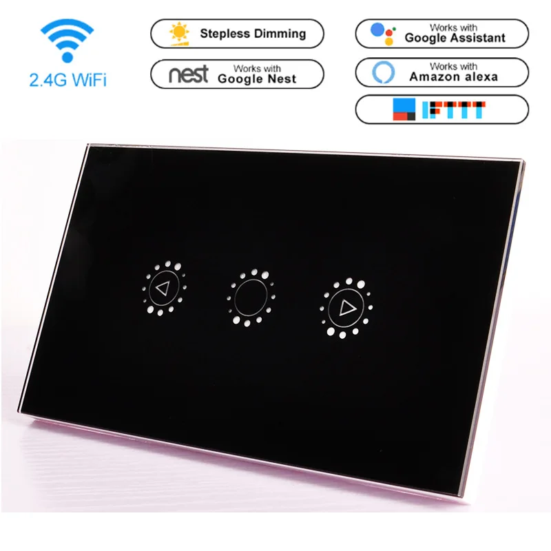 Smart 2.4G Wifi Light Switch Touch Panel Wall Dimmer Timer Wireless APP Remote Control waterproof Work With for Alexa
Smart 2.4G Wifi Light Switch Touch Panel Wall Dimmer Timer Wireless APP Remote Control waterproof Work With for Alexa