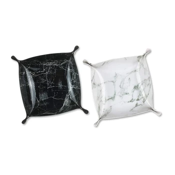 2x Leather Nightstand Desktop Dresser Jewelry Catchall Tray for Key Coin Change Phone Wallet Marbling Design Black&White
2x Leather Nightstand Desktop Dresser Jewelry Catchall Tray for Key Coin Change Phone Wallet Marbling Design Black&White