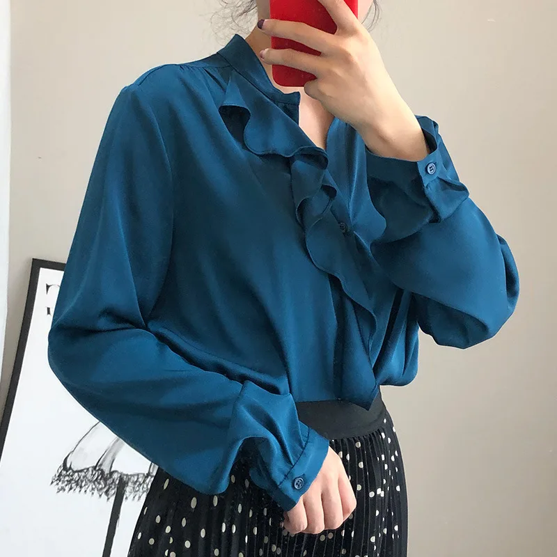Europe And America High-End Boutique WOMEN'S Dress 2019 Spring And Summer New Style 100% Mulberry Silk Flounced Silk Shirts Tops
Europe And America High-End Boutique WOMEN'S Dress 2019 Spring And Summer New Style 100% Mulberry Silk Flounced Silk Shirts Tops