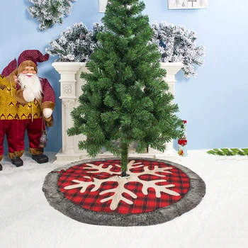 122cm Christmas Tree Skirt Snowflake Plaid Pattern Tree Apron Round Carpet Xmas Doormat Floor Mat New Year Decoration
122cm Christmas Tree Skirt Snowflake Plaid Pattern Tree Apron Round Carpet Xmas Doormat Floor Mat New Year Decoration