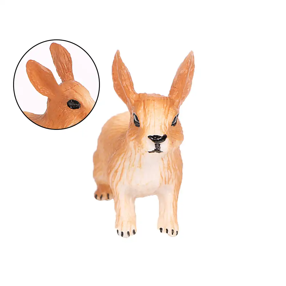 2pcs artificial animal model rabbit craft desktop ornament for
