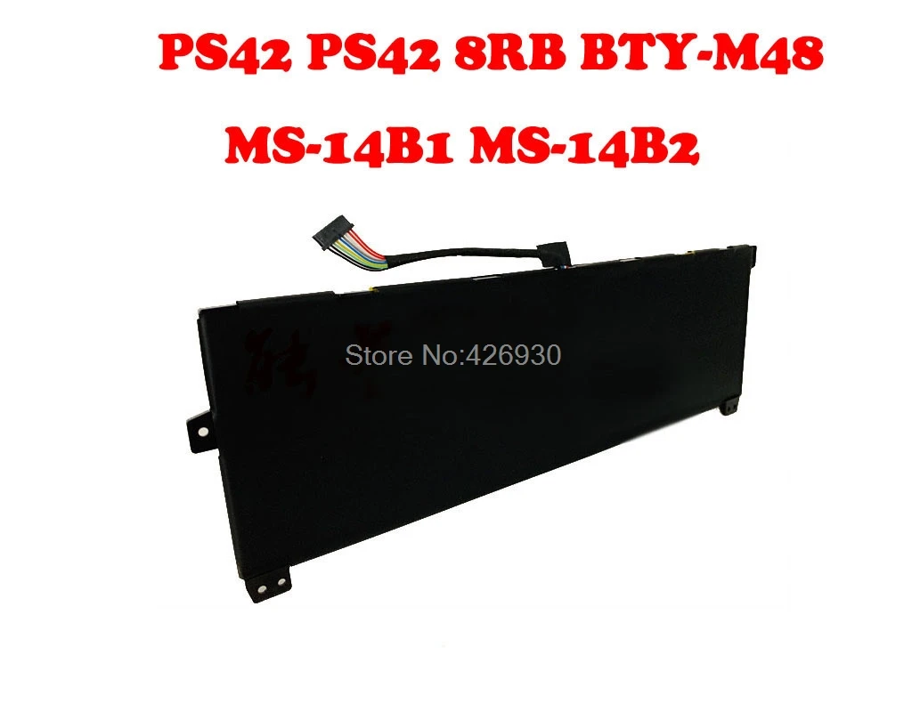Ноутбук Аккумулятор для MSI PS42 8RB MS-14B1 MS-14B2 BTY-M48 15 2 V 50Wh 3390 мА/ч новый и оригинальный |