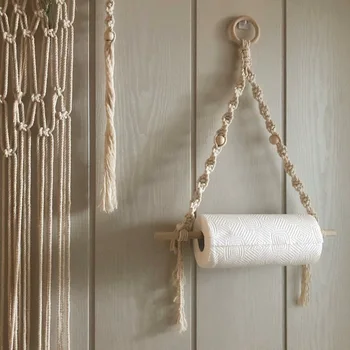 Kitchen Organizer Rolling Tissue Rack Simple Stuff Hanging Paper Napkin Storage Nordic Macrame Dining Room Decoration
Kitchen Organizer Rolling Tissue Rack Simple Stuff Hanging Paper Napkin Storage Nordic Macrame Dining Room Decoration
