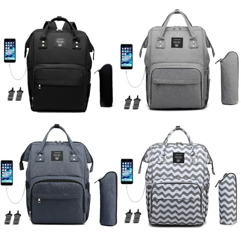 Multi-function Waterproof Diaper Bag USB Charging Port Large Capacity Mummy Nursing Backpack F42A
Multi-function Waterproof Diaper Bag USB Charging Port Large Capacity Mummy Nursing Backpack F42A