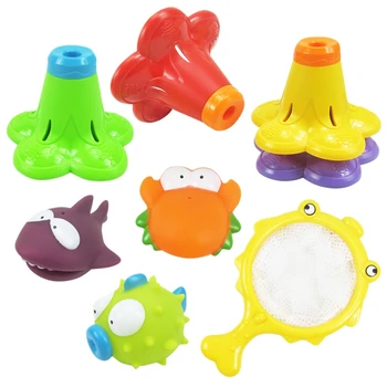 Bath Toys and Stacking Cups for Toddlers with Quick Dry Organizer Net-8 Pcs Early Educational Toy for Bathtub Game, Beach and Po
Bath Toys and Stacking Cups for Toddlers with Quick Dry Organizer Net-8 Pcs Early Educational Toy for Bathtub Game, Beach and Po