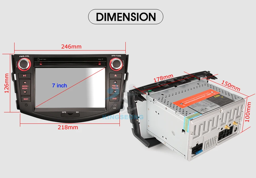 Cheap Car stereo Headunit for TOYOTA RAV4 2006-2012 GPS DVD Sat Nav 7" Android 9.0 WIFI 4G DVR OBD DVT-IN SWC TPMS 20