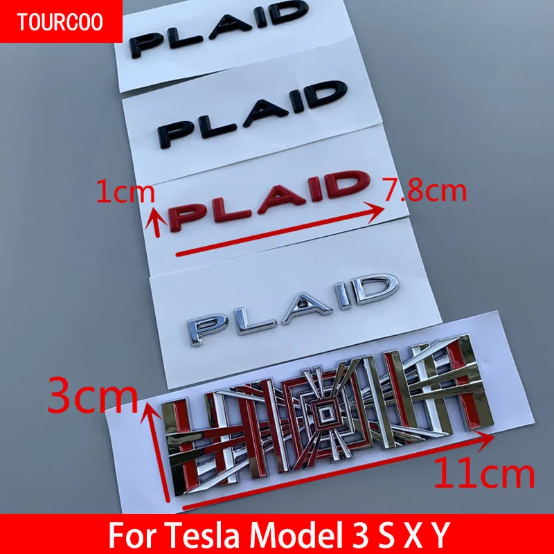 Фото Для Tesla Model 3 Y S X клетчатая этикетка с надписью на заднем конце новая модель версия