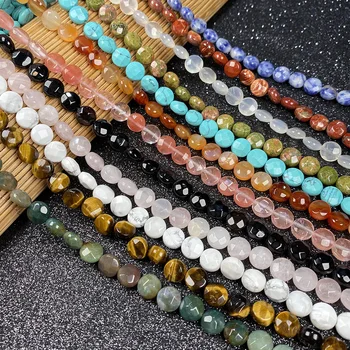 Natural Stone Beads Faceted Flat Round Shape Loose Beads 8x8mm for DIY Women Jewelry Bracelet Making Length 25pcs/strand 20cm 
Natural Stone Beads Faceted Flat Round Shape Loose Beads 8x8mm for DIY Women Jewelry Bracelet Making Length 25pcs/strand 20cm