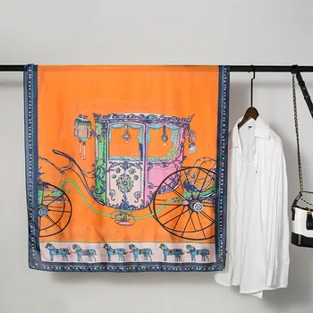 180*90cm TOP Silk Carriage horse Scarves Women Foulard Square Hijab Scarf Ladies Shawl wrap muffler pareo female hijab
180*90cm TOP Silk Carriage horse Scarves Women Foulard Square Hijab Scarf Ladies Shawl wrap muffler pareo female hijab