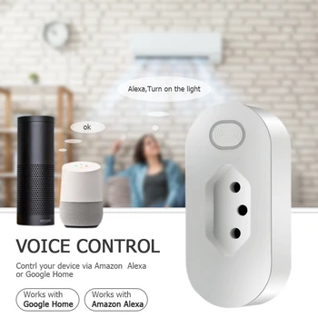 Brazil Smart WIFI Socket BR Plug Wireless Outlet Tuya Smart Timing Plug 16A Energy Monitor For Alexa Google Home IFTTT Free Ship
Brazil Smart WIFI Socket BR Plug Wireless Outlet Tuya Smart Timing Plug 16A Energy Monitor For Alexa Google Home IFTTT Free Ship