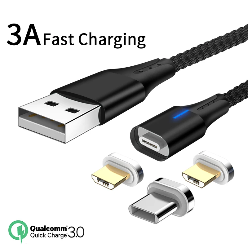 CatXaa 1m Magnetic USB Cable Type-c Micro Usb 8 Pin Data Magnet Cable 3A Fast Charging Car Home Adapter for Huawei Xiaomi
CatXaa 1m Magnetic USB Cable Type-c Micro Usb 8 Pin Data Magnet Cable 3A Fast Charging Car Home Adapter for Huawei Xiaomi