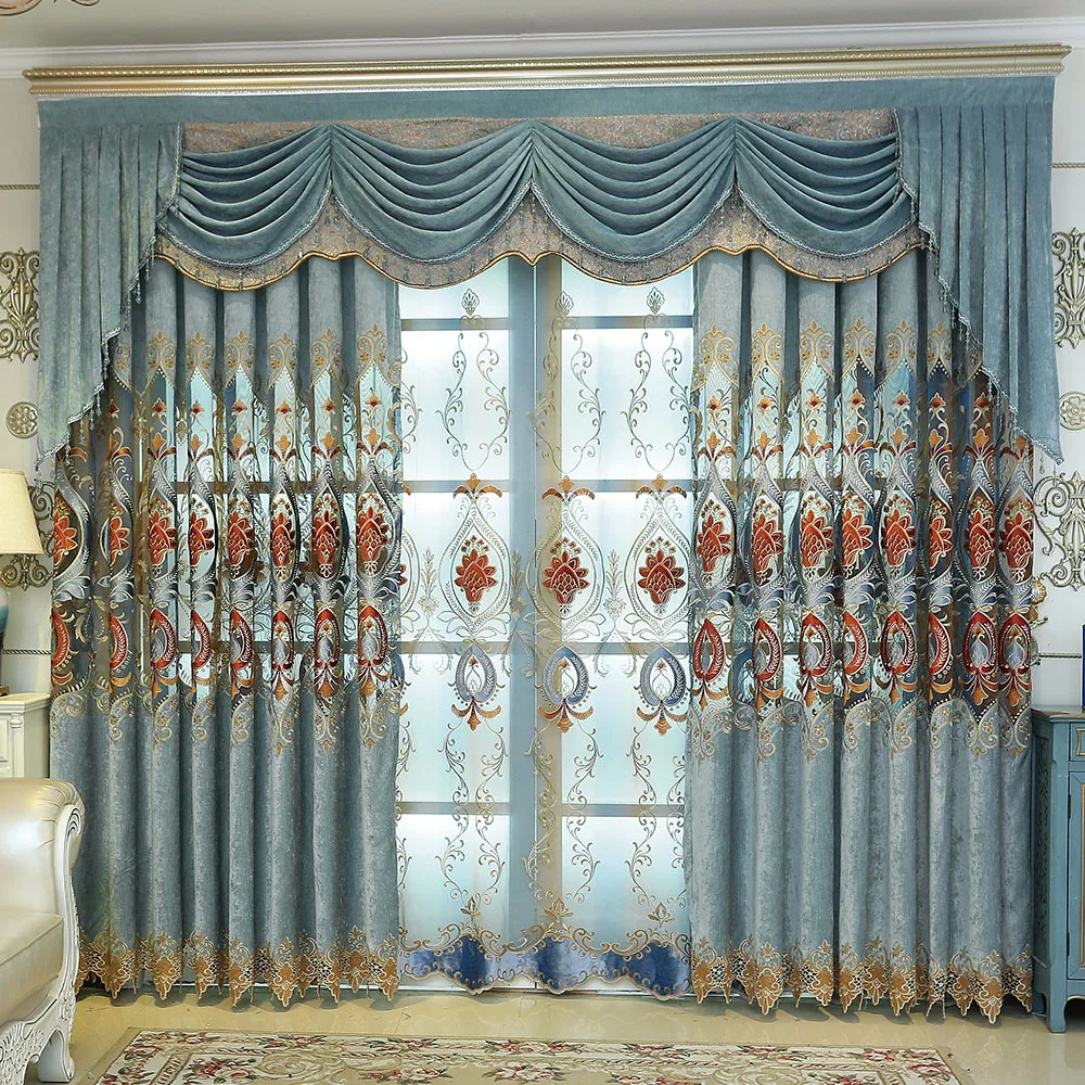 European Curtains for Living Room Products Air Luxury Window Chenille European Embroidered Curtain for Bedroom Screens
European Curtains for Living Room Products Air Luxury Window Chenille European Embroidered Curtain for Bedroom Screens