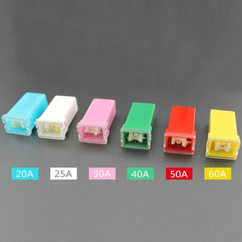 30pcs Car Fuse Assorted Kit F2828-Z Mini Long Fuse Link Jcase FMX PAL Cartridge Fuse for Japanese Auto 20A 25A 30A 40A 50A 60A