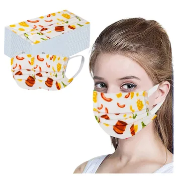 50PCS Food Printed Disposable Mask 3 Layers Non-woven Fabric Masks Adult Women Men Breathable Face Mask Masque Jetable
50PCS Food Printed Disposable Mask 3 Layers Non-woven Fabric Masks Adult Women Men Breathable Face Mask Masque Jetable