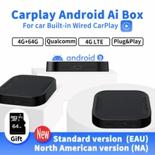 CarPlay Android Mini Ai Box Wired To Wireless Android9 Qualcomm8-core 4G+64G Plug and Play For North American Version (NA) 
CarPlay Android Mini Ai Box Wired To Wireless Android9 Qualcomm8-core 4G+64G Plug and Play For North American Version (NA)
