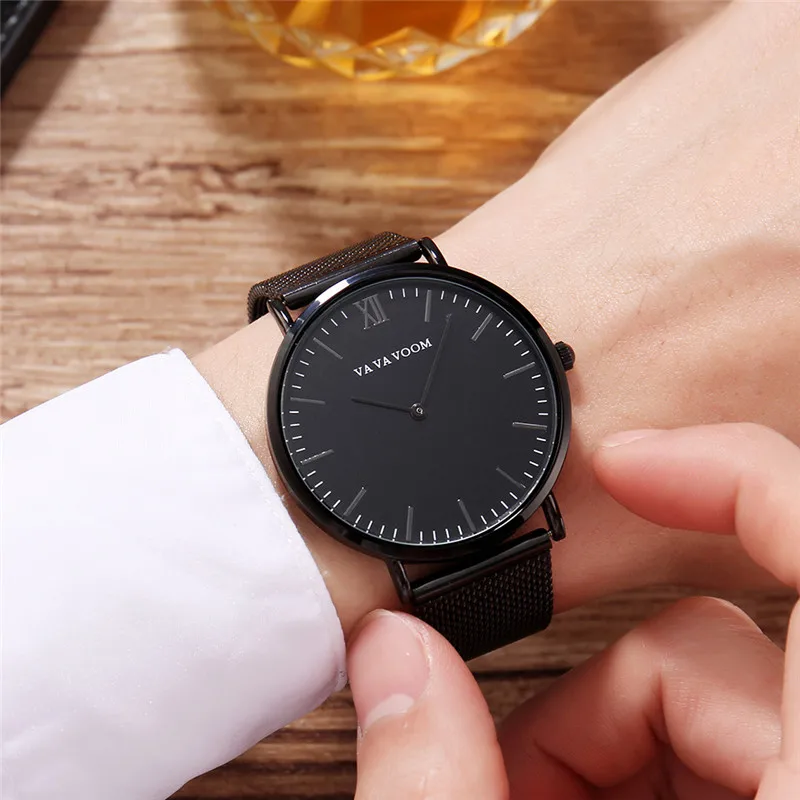 Men Watches Stainless Steel Belt Luxury Simple Dial Watch Men Waterproof Ultra-Thin Quartz Wrist Watch Black Relogio Masculino
Men Watches Stainless Steel Belt Luxury Simple Dial Watch Men Waterproof Ultra-Thin Quartz Wrist Watch Black Relogio Masculino
