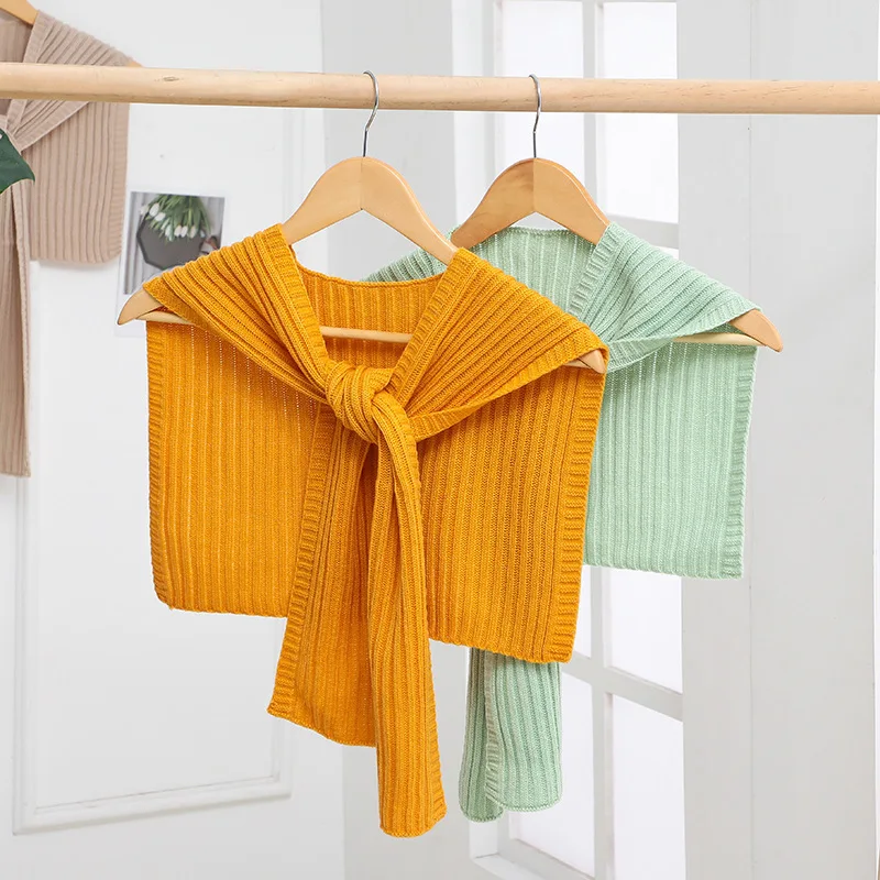 Fake Collar Shawls Men Women Fashion Cold Proof Pure Color Handmade Knitted Knot Korean Sweet Decorative Accessories Shawls
Fake Collar Shawls Men Women Fashion Cold Proof Pure Color Handmade Knitted Knot Korean Sweet Decorative Accessories Shawls