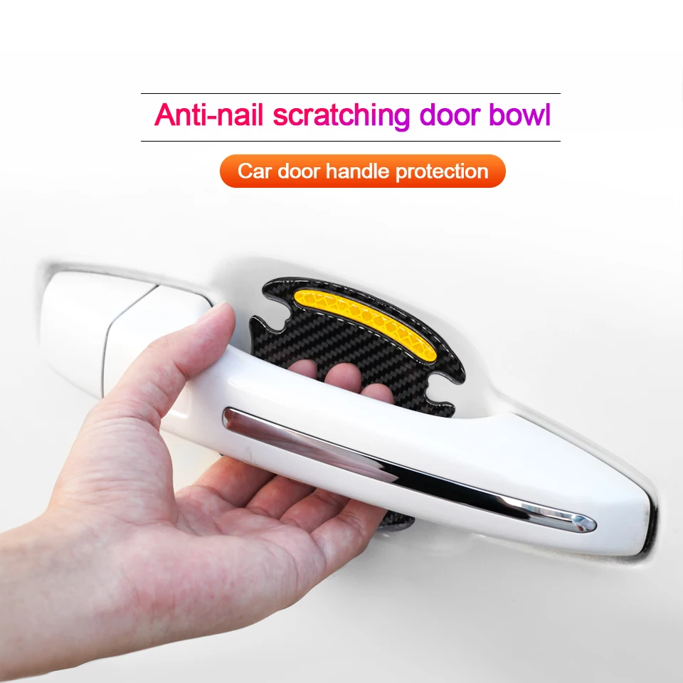 4pcs Wrist of Door Protective Film Bowl Carbon Fiber Anti-Scratch Protection Stickers Night Reflective Warning Stickers
4pcs Wrist of Door Protective Film Bowl Carbon Fiber Anti-Scratch Protection Stickers Night Reflective Warning Stickers