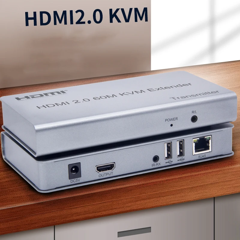 4K 60 Гц HDMI 2 0 удлинитель м KVM Cat 5e 6 RJ45 USB поддержка сенсорного экрана ТВ выхода мышь