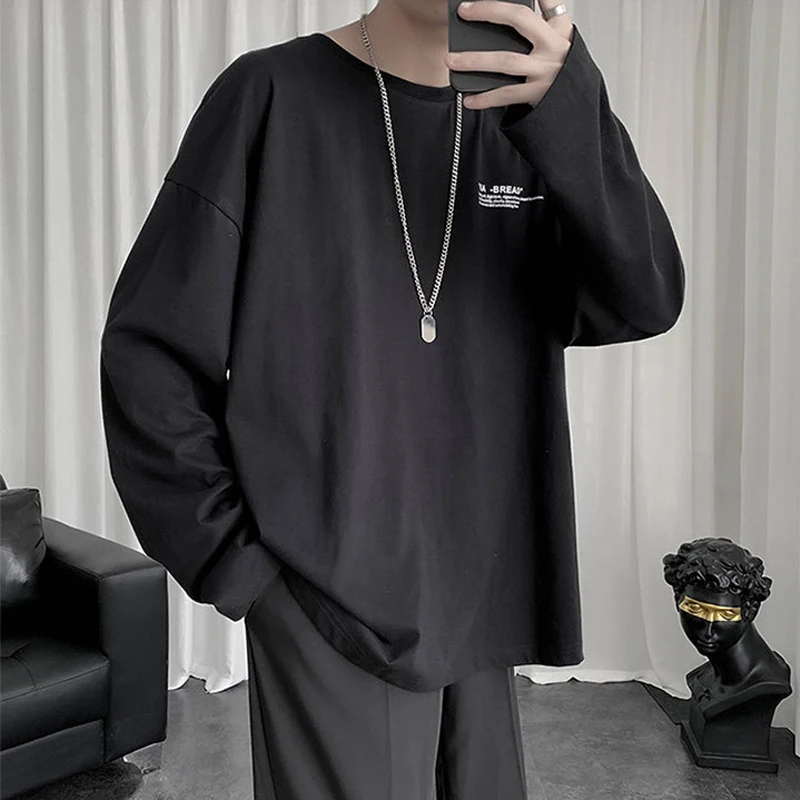 Men Fashion Long Sleeve Letter Printed O Neck Clothes Male Spring Autumn Basic Top Tee Loose Punk T Shirts Streetwear 2XL 3XL
Men Fashion Long Sleeve Letter Printed O Neck Clothes Male Spring Autumn Basic Top Tee Loose Punk T Shirts Streetwear 2XL 3XL