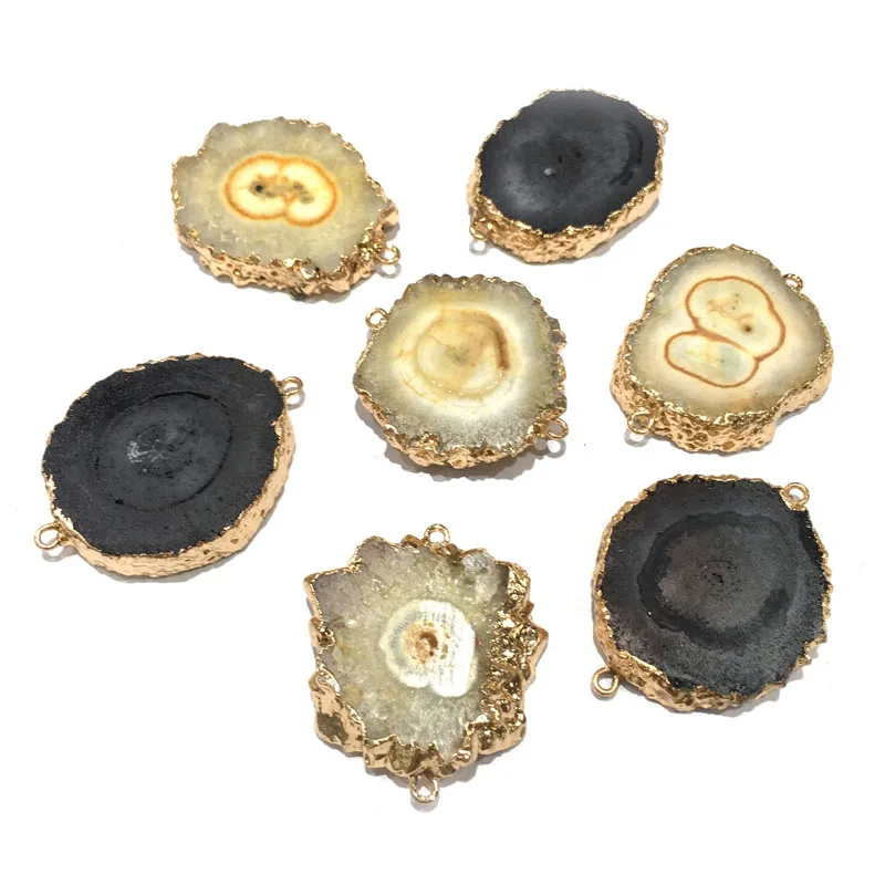 Natural stone crystal pendant irregular shape Double hole connector for Jewelry Making DIY Necklace Accessories Size 35x45mm
Natural stone crystal pendant irregular shape Double hole connector for Jewelry Making DIY Necklace Accessories Size 35x45mm